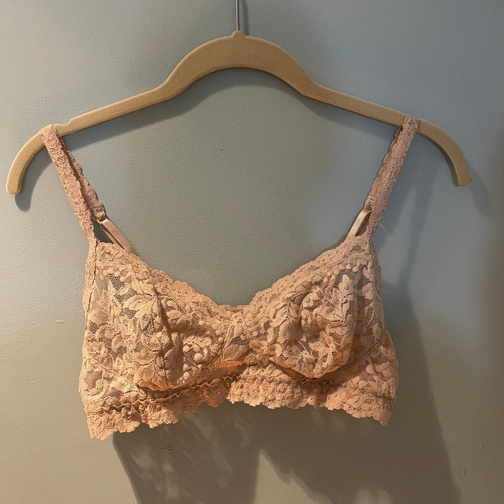 HANKY PANKY‎ Retro Lace Bralette 9K7406 Chai Sz S - Picture 2 of 4